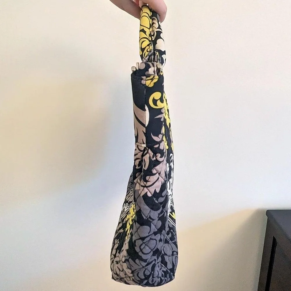 Vera Bradley Black and Yellow Floral Tote